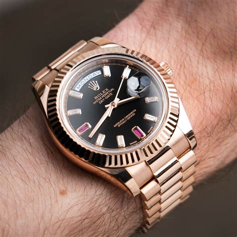 rolex rose gold and black|rolex rose gold watch price.